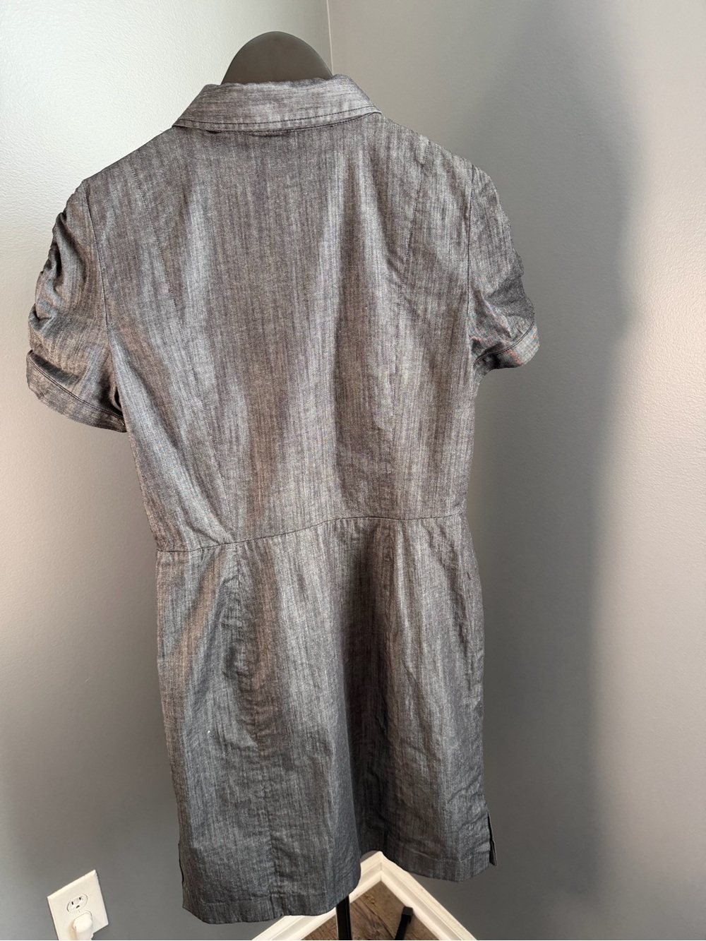 Calvin Klein Grey Shirt Dress with Chest Pockets - Picture 2 of 8